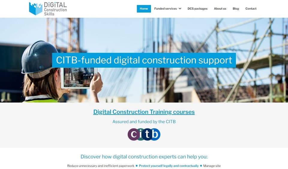 Digital Construction Skills website